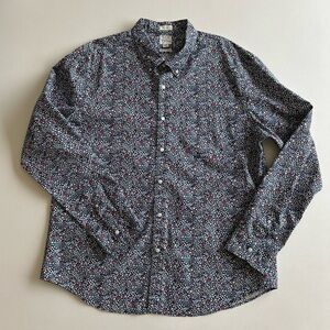 J.Crew Secret Wash SLIM XXL Navy Floral Liberty Print Shirt Button Down